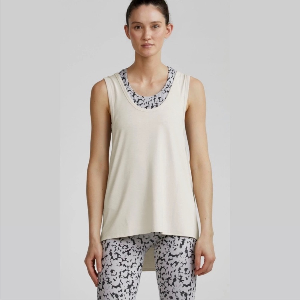 VARLEY Palmer Tank Top Shirt in Eggnog cream medium Women's